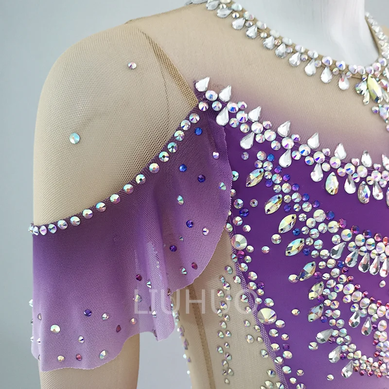 LIUHUO Figure Skating Performance Clothing Children\'s Adult Skating Performance Grading Clothing Artistic Gymnastics Grading