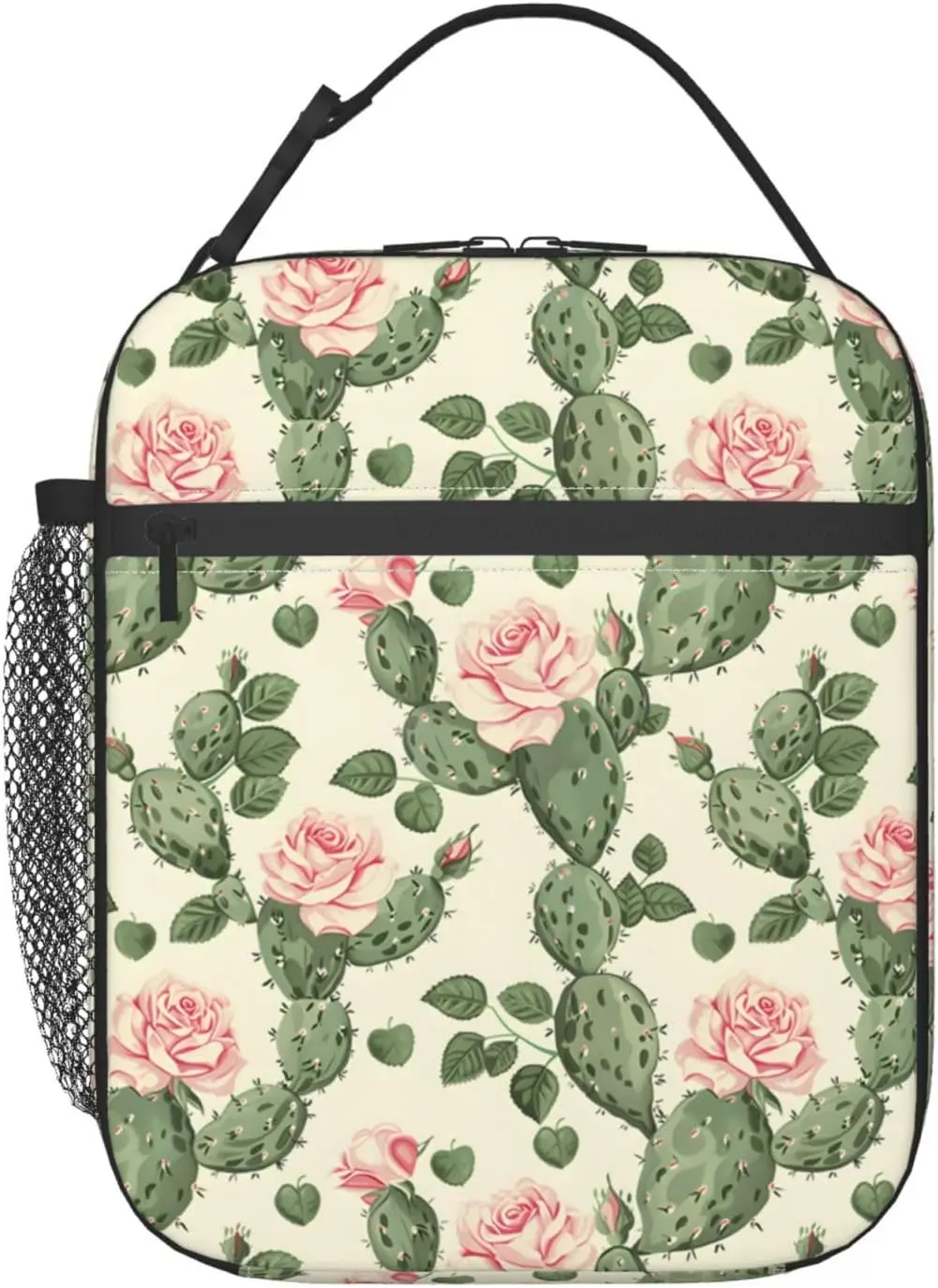 

Desert Cactus and Rose Blossom Lunch Box for Women Men, Insulated Lunch Box, Reusable Lunch Bag for Office, Work, Picnic, Travel