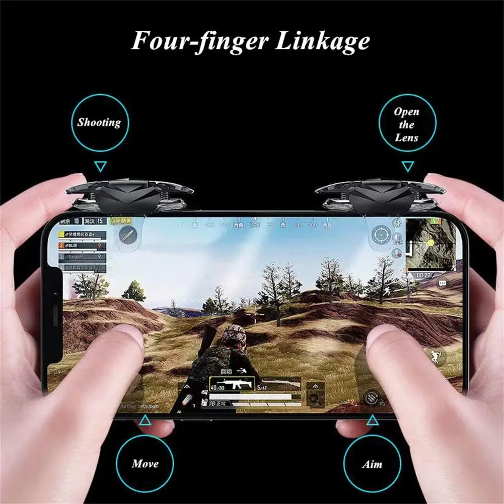 2pcs Js332 Gamepad Joysticks Pubg Game L1 R1 Universal Key Button Trigger Mobile Phone Gaming Accessories