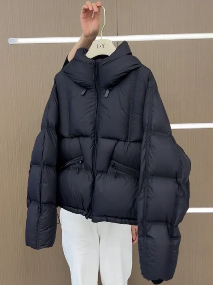 Unique ort Bla Chaqueta de plumón para mujer Invierno 2025 Nuevo abrigo de pan de tamaño pequeño con sensación de alta gama Sli Commute Sle Poliéster...