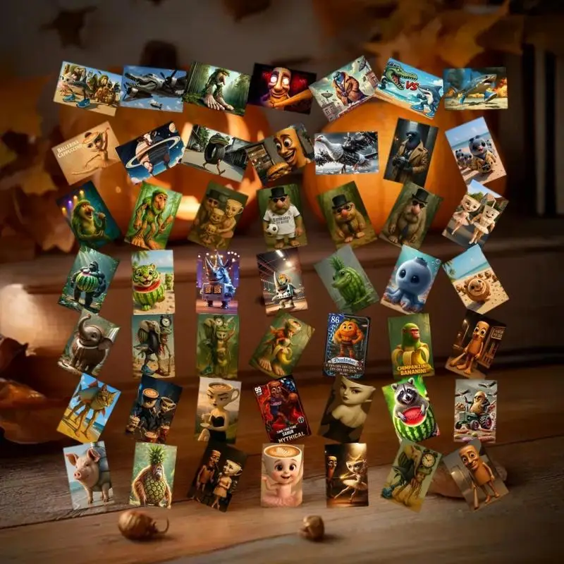 50 قطعة/المجموعة مجردة AI ملصقات TungTungTung Sahur ملصقات Tralalero ملصقات للثلاجات البخارية زجاجات مياه