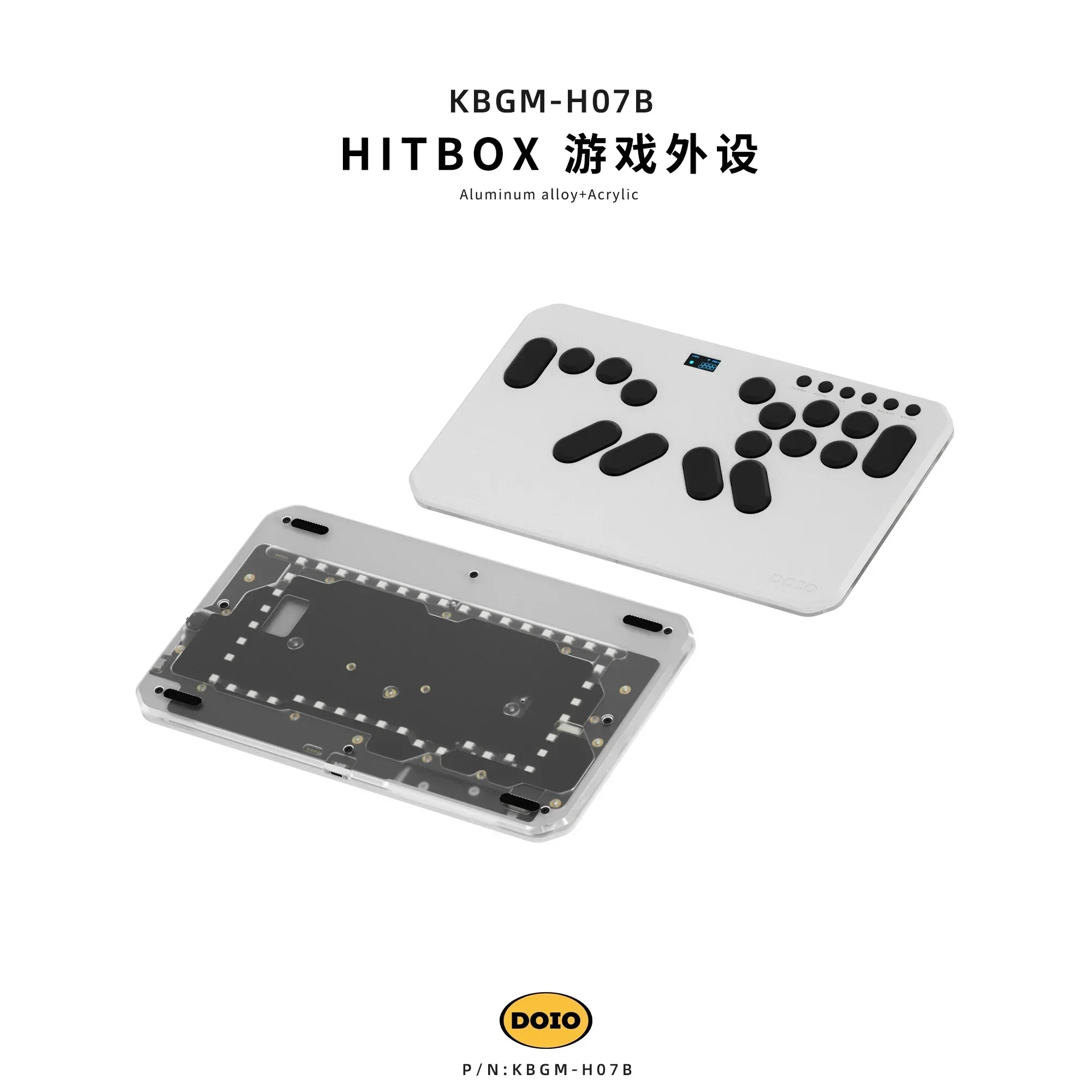 DOIO HITBOX KBGM-H07B Gaming Keyboard Aluminium Alloy Backlight PBT Custom For PS4 PS5 Switch Keyboard PC Steam Accessories Gift