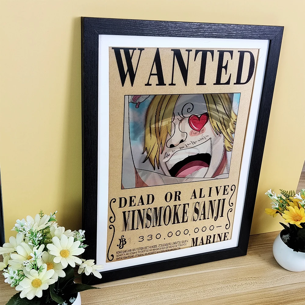 أنيمي الفن قطعة واحدة لوفي زورو سانجي ثلاثية الأبعاد عدسي المشارك التدرج طباعة الهدايا غرفة ديكور جدار الفن (بدون إطار)