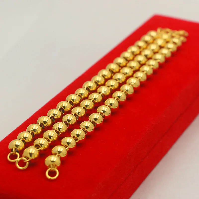 Hollow beads light beads beads men's bracelet jewelry factory supply 9999gold