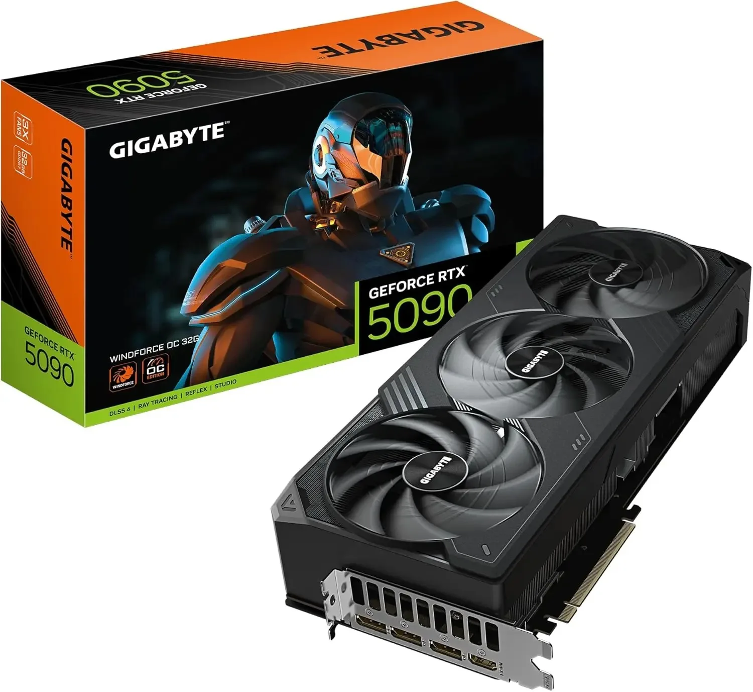 

ГОРЯЧИЕ ПРОДАЖИ Видеокарта GIGABYTE GeForce RTX 5090 WINDFORCE OC 32G — 32 ГБ GDDR7, 512 бит, PCI-E 5,0, частота ядра 2467 МГц, 3