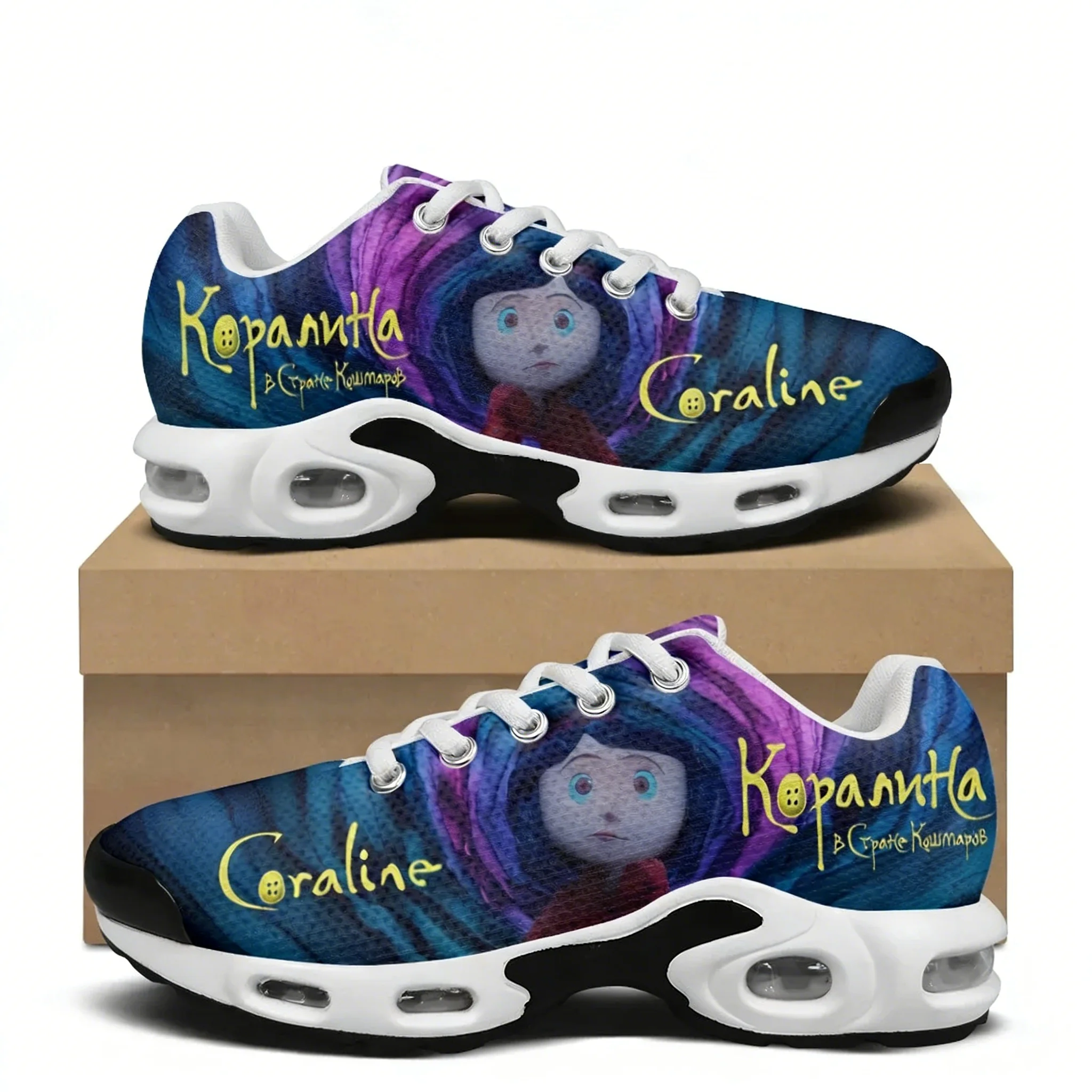

Hot Coraline Anime Cartoon Movie Horror Air Cushion Sneakers Men Women Hiking Running Shoes Mountain Climbing Sports Casual Shoe