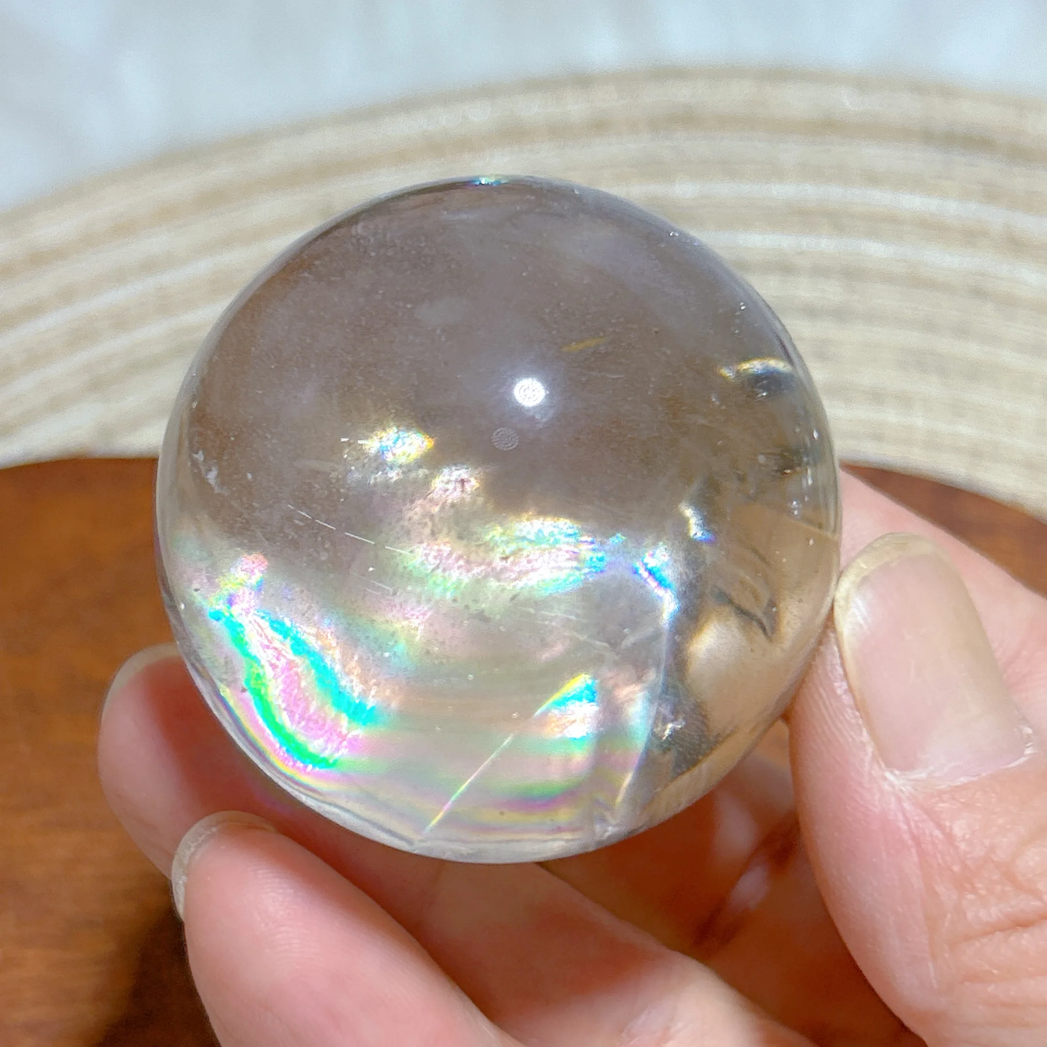 Healing Natural Crystal Clear Quartz Sphere Polished Rainbow Ball High Quality Gemstones Mineral Reiki Home Decoration Gift
