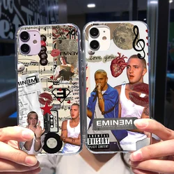 Singer Eminem Phone Case For Iphone 15 11 13 14 Pro Max 7 8 Plus X Xr Xs Max Se2020 12mini Transparent Cover