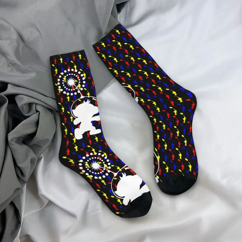 Benutzerdefinierte Pikmins Onslaught Video Gaming Männer Frauen Crew Socken Unisex süße 3D-Druck Kleid Socken