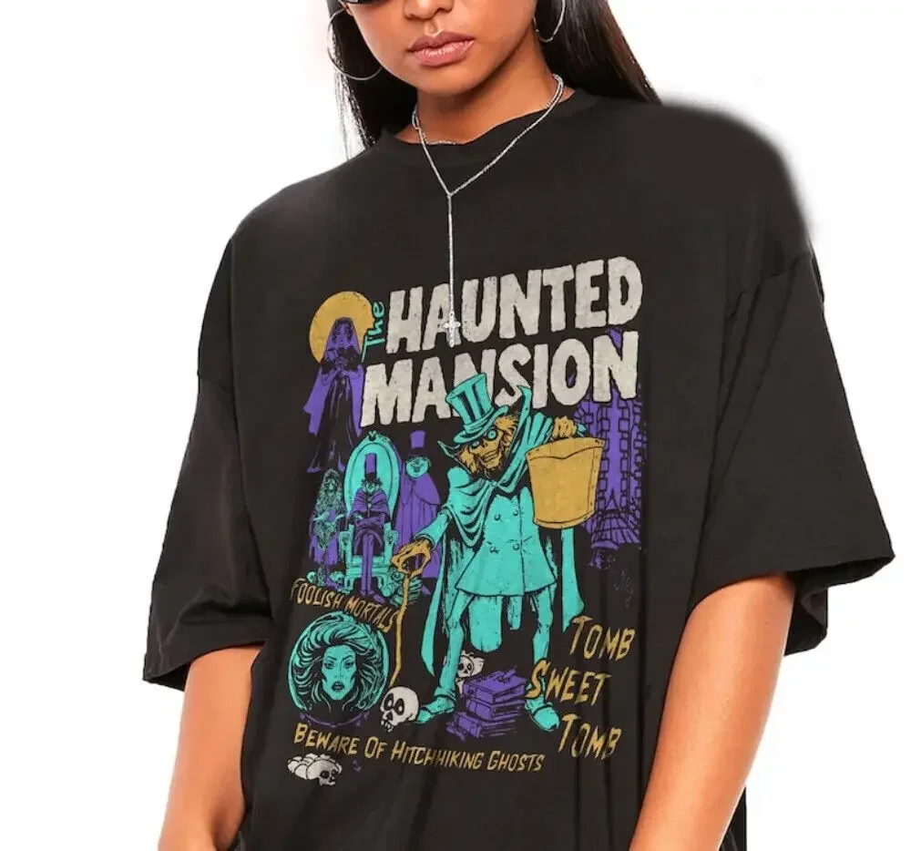 Vintage The Haunted Mansion Ghosts Halloween Spooky Season T-Shirt Size S-5XL
