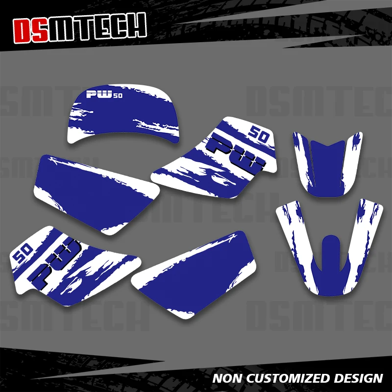 DSMTECH Motorcycle TEAM Personality GRAPHICS BACKGROUNDS DECAL STICKERS Kits For Yamaha PW50 PW 50 PIT Decoration