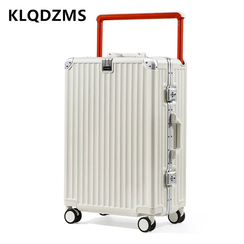 Klqdzms bolsa de viagem para bagagem, 28 “grande capacidade, estrutura de alumínio, mala de embarque para 20 'pc, mala essencial para viagem