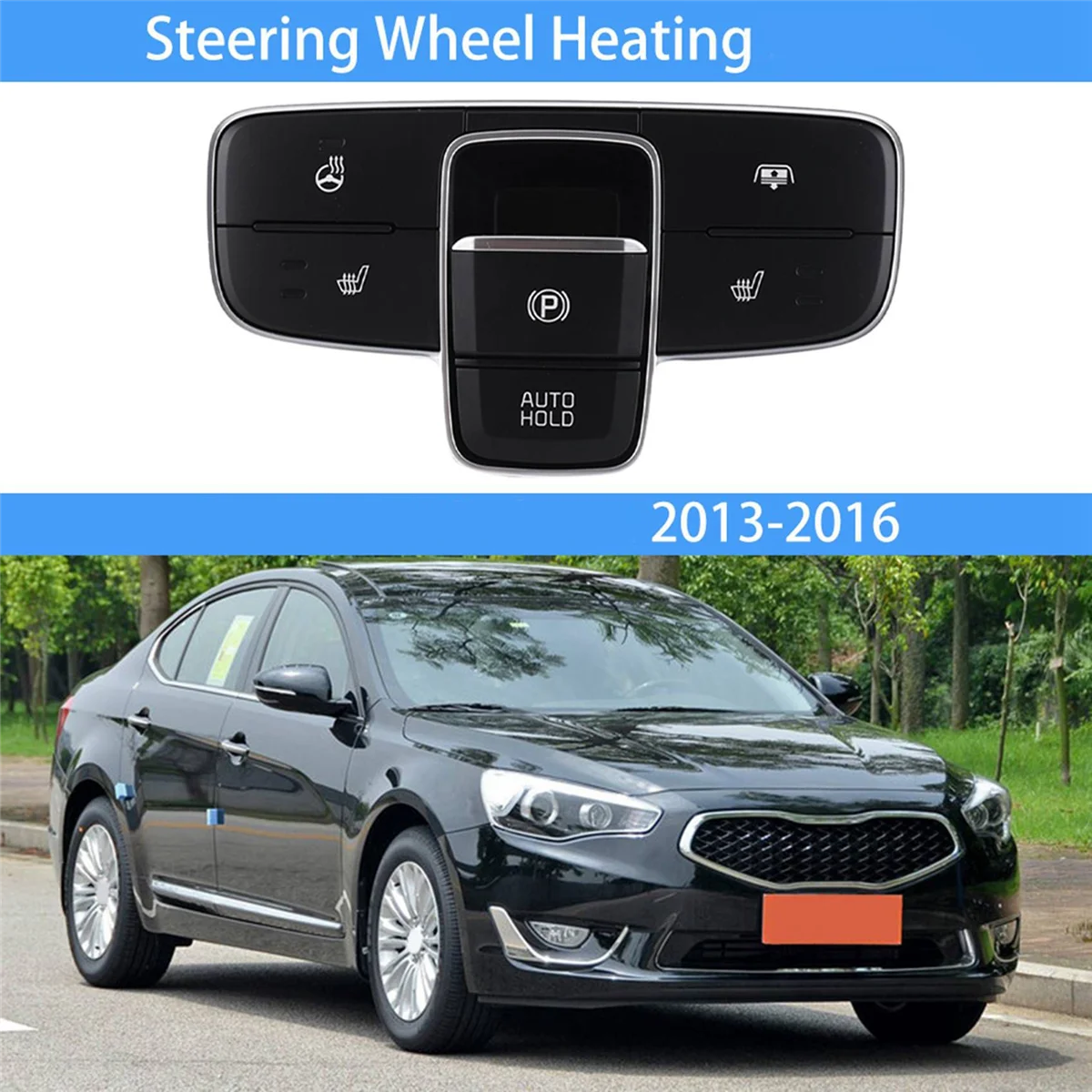 

933003RBB0 Car Electronic Handbrake Button Steering Wheel Heating Switch for K7 Cadenza 2013-2016