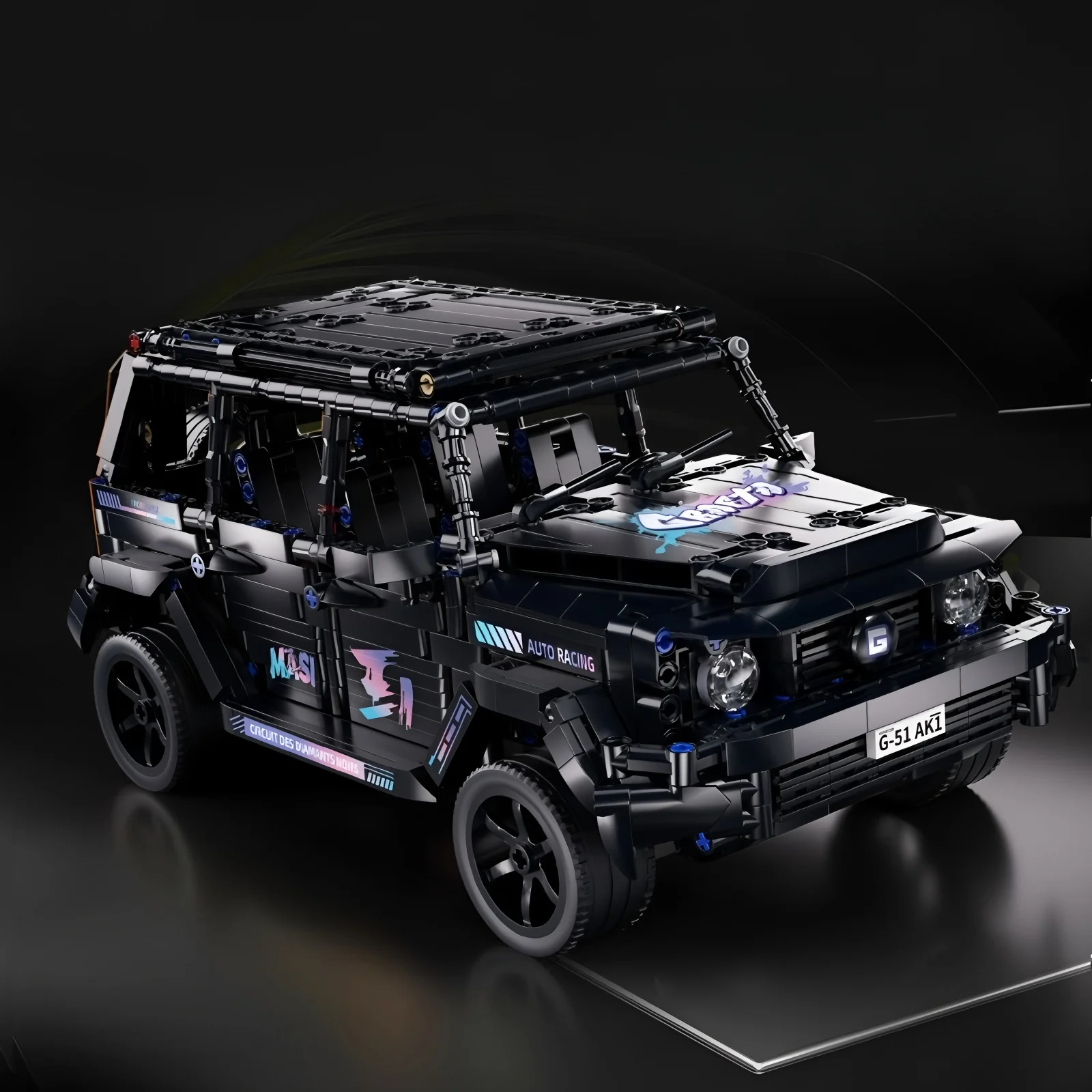 بنة سيارة رياضية 1:14 لعبة تعمل بالتحكم عن بُعد، هدية عيد ميلاد لعبة مكعبات البناء، نموذج سيارة رياضية، هدية للأطفال DIY