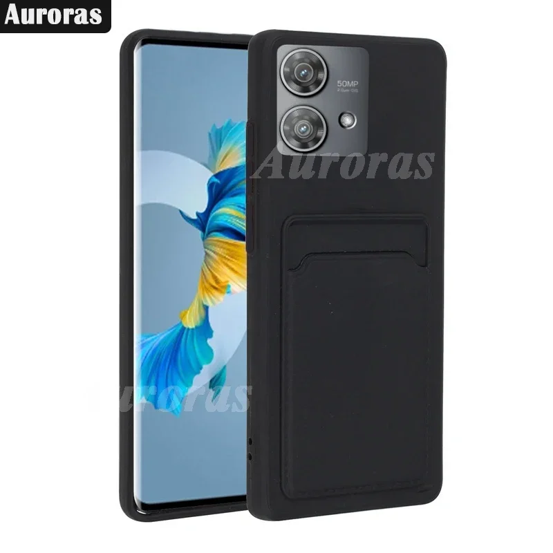 For Motorola Edge 40 Neo 5G Case Insertable Card Slot Wallet Silicone Soft Shell For G24 G04 G34 X40 Pro G14 G54 G84 Back Cover