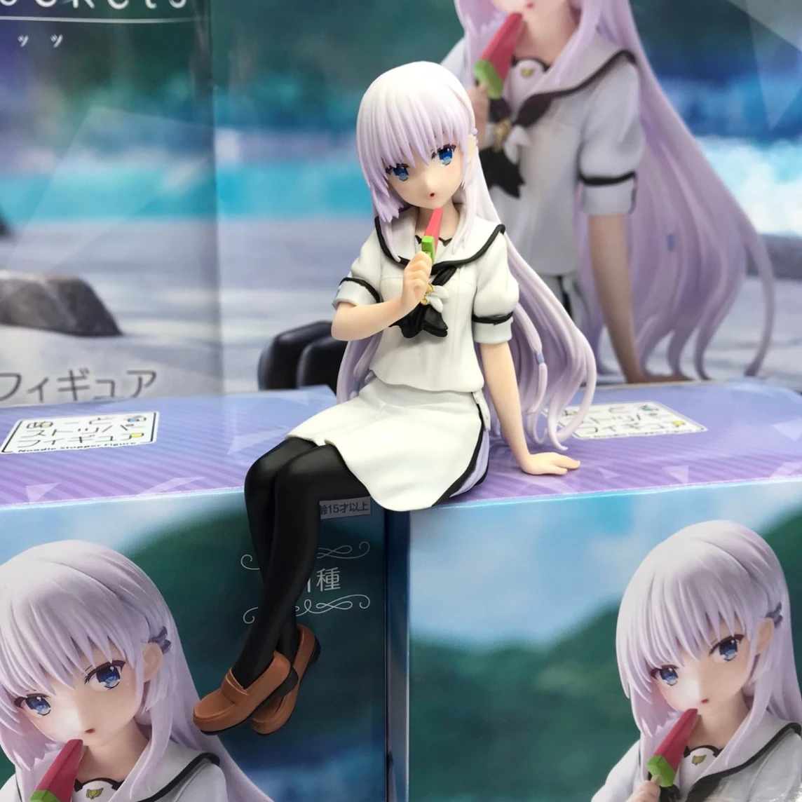 Original fúria verão bolsos cosplay naruse shiroha figura de ação traje jk uniforme escolar macarrão rolha kawaii presente natal