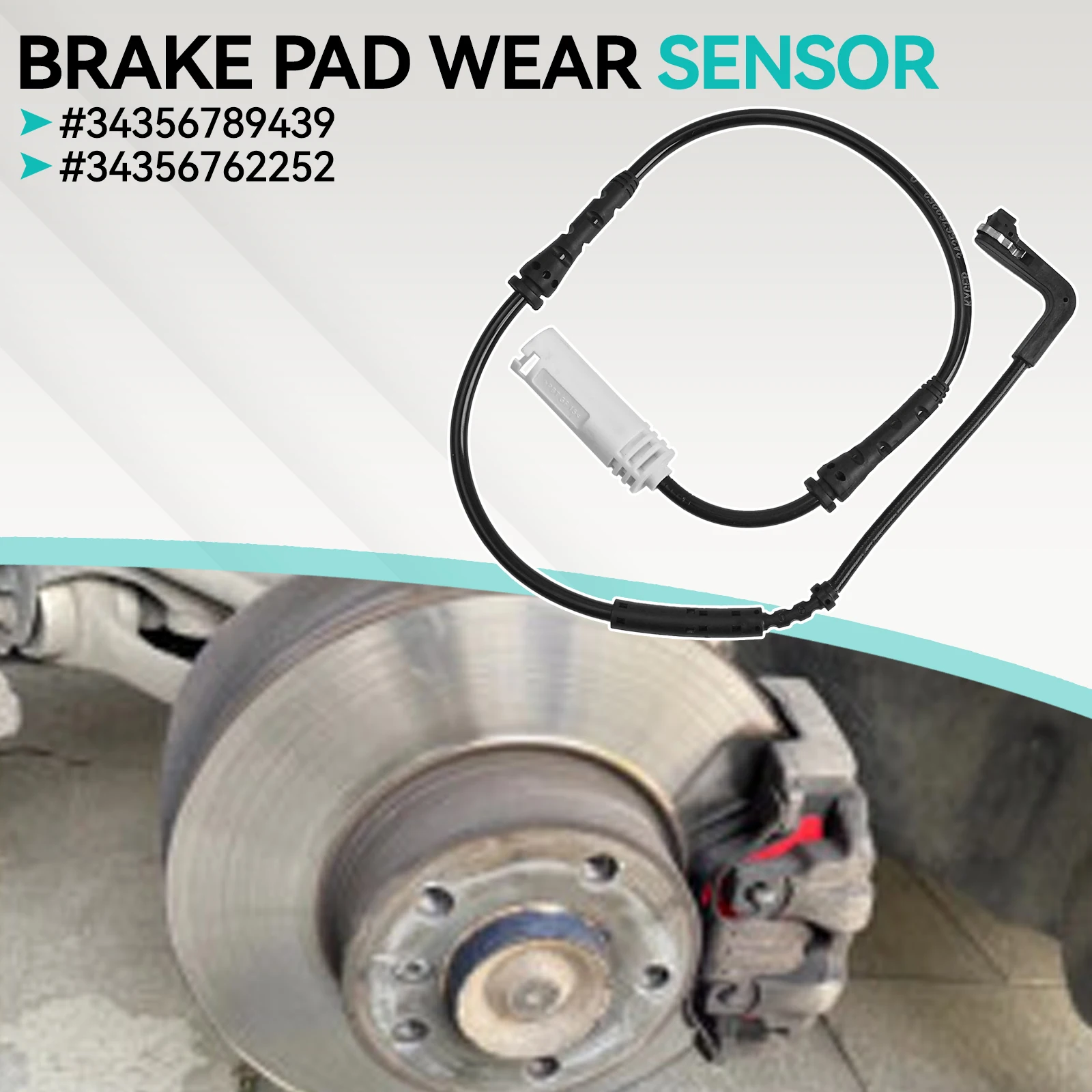 

34356762252 34356762253 2x Car Front Rear Brake Pad Sensor For BMW 1 Series E81 E82 E87 E88 &3 Series E90 E91 E92 & 3 Series E93