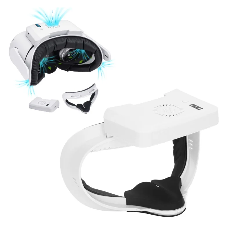 مروحة توزيع الغاز 3 سرعات تبديد الحرارة تمنع تعفير مروحة تبريد الوسادة الناعمة لـ Quest 2 VR