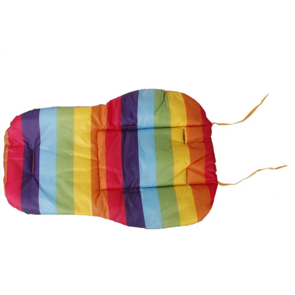 Waterproof Rainbow Baby Pram Cushion Pad 68x48 Cm Breathable Oxford Fabric Stroller Pushchair Seat Mat Baby Pram Cushion