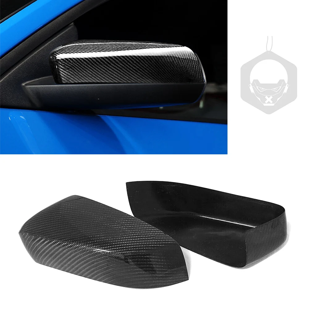 Carbon Fiber Car Rearview Mirrors Cover Add-on Side Mirror Caps For Ford Mustang GT Coupe 2009 2010 2011 2012 2013