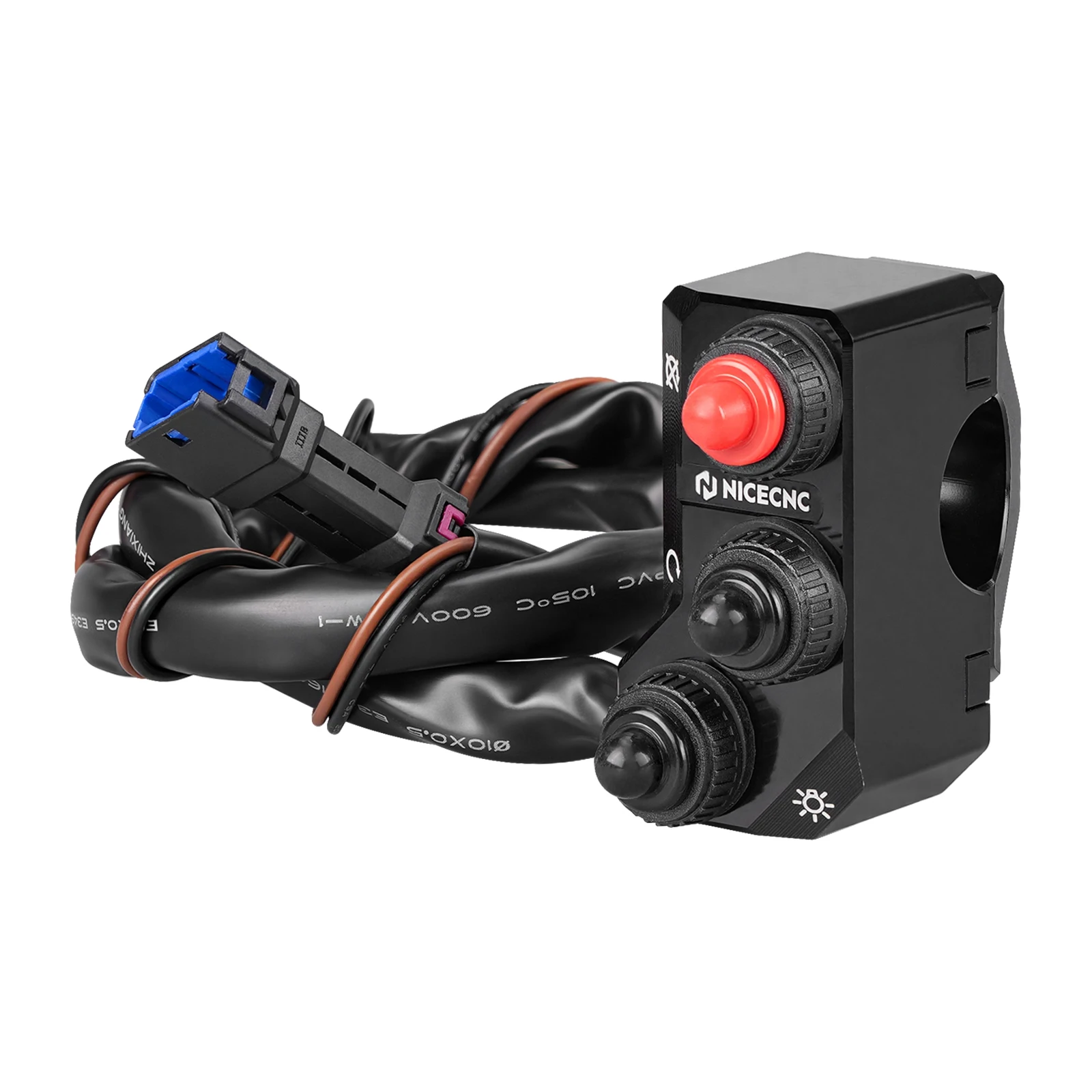 NICECNC Start- und Abstummschalter & Scheinwerferschalter für GasGas EC 300 EC 250 2024-2027, EC 250F EXF 350, für KTM EXC 300, Husqvarna TE300 – Detail 9