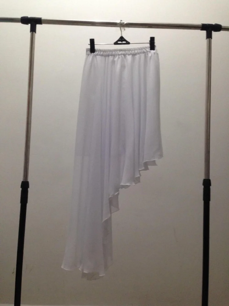 2026 New bohemian rainbow color length chiffon irregular skirts,  sexy women skirts,party skirts