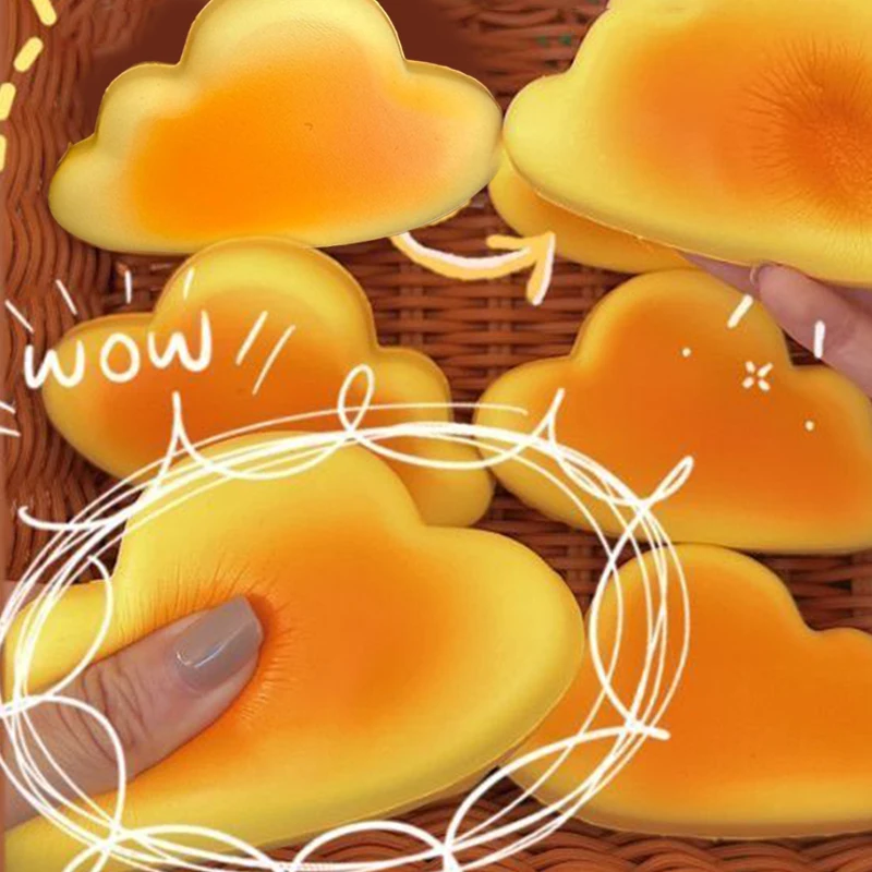 Squishy Food Creative Simulation Cloud Bread Slow Rising Squeeze Stress Relief Decompression Toys Desktop Decoration