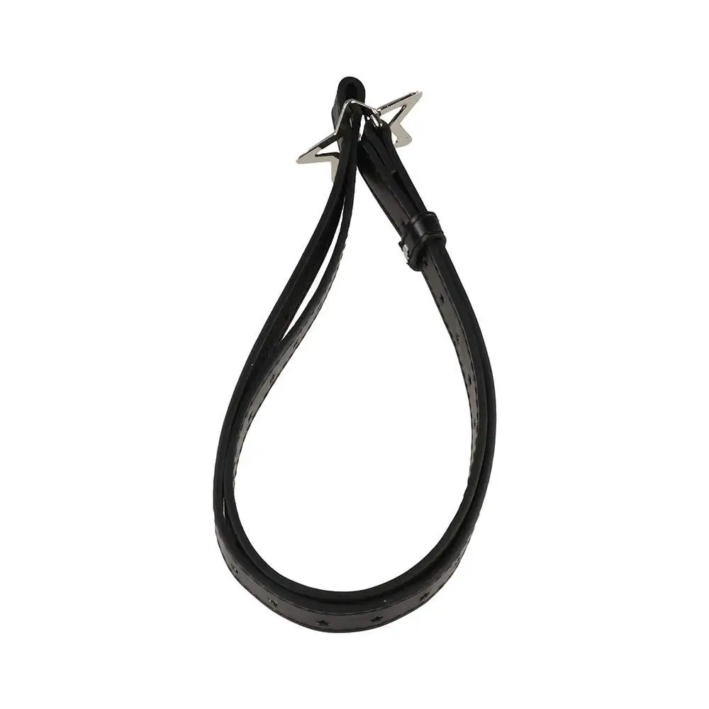 Punk Heart Five-point Star Waistband PU Leather Metal Buckle Star Belt Thin Waistbands Women Waist Belt Men