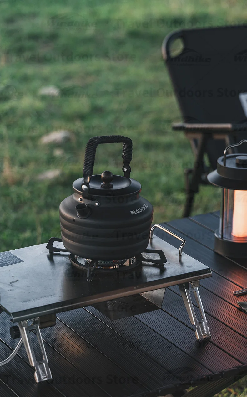 Naturehike BLACKDOG 230g Aluminium-Reisewasserkocher Outdoor Camping Tragbarer Kocher 1,3L Picknick-Teekanne Tee-Kaffee-Kochgeschirr – Detail 7