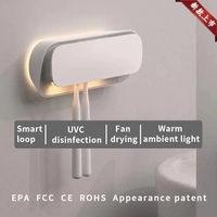 NEW UV Toothbrush Holder Automatic Drying Toothbrush Sterilizer Intelligent Wall Mounted Home Bathroom Rechargeable Fast Drying