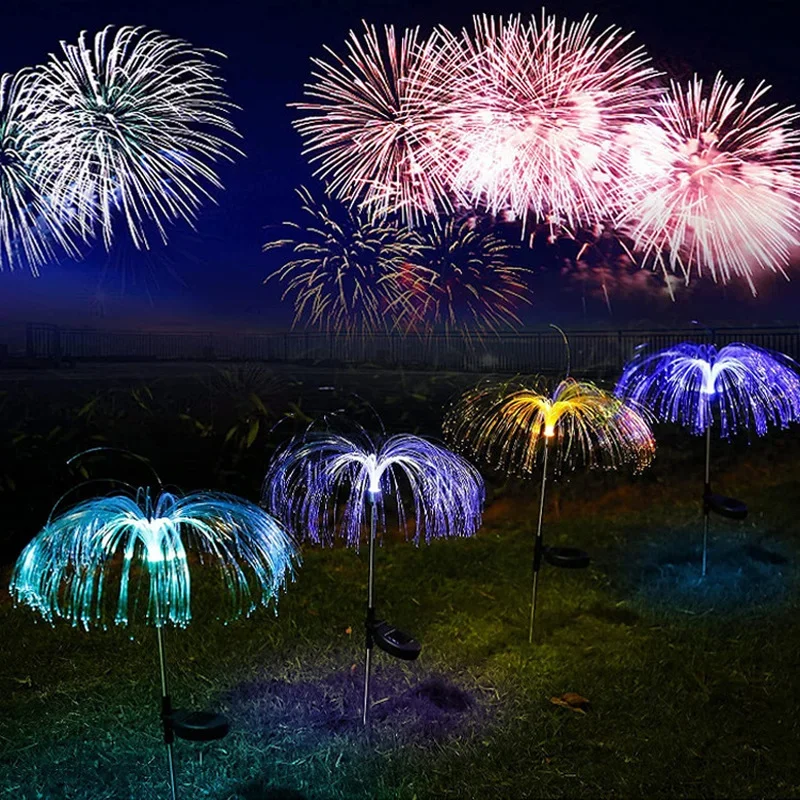 Solar Jellyfish Light 7 Colors Changing Waterproof Decor Beautiful Flower Lights Landscape Walkway Solar Garden Lights Outdoor