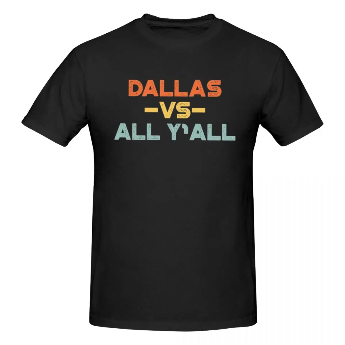 Dallas Vs All Y'all Sunset Funny All Sport Trends Men T-Shirt Fashion T Shirts Men's Round Neck Cotton Tees Short Summer Male