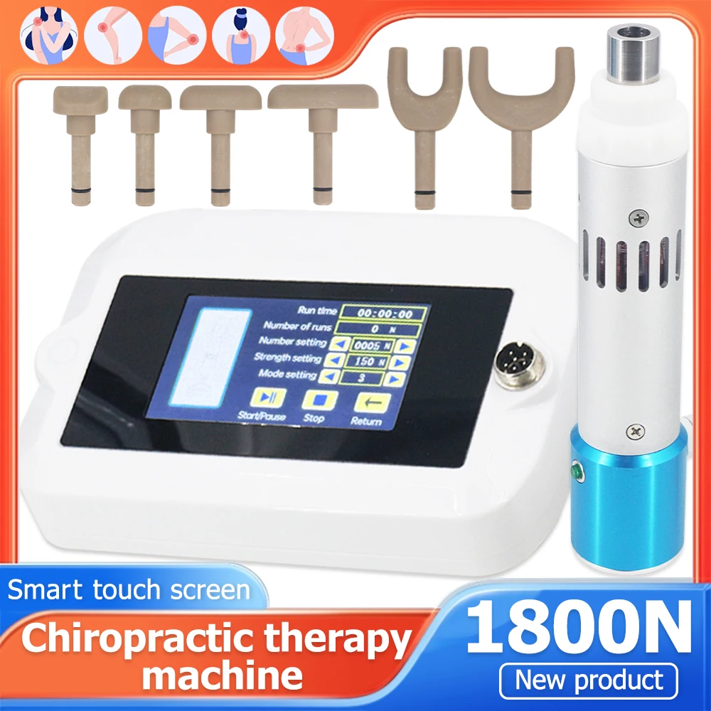 Electric Correction Gun 1800N Chiropractic Adjusting Instrument Spine Adjustable Intensity Touch Screens Back Therapy Massager