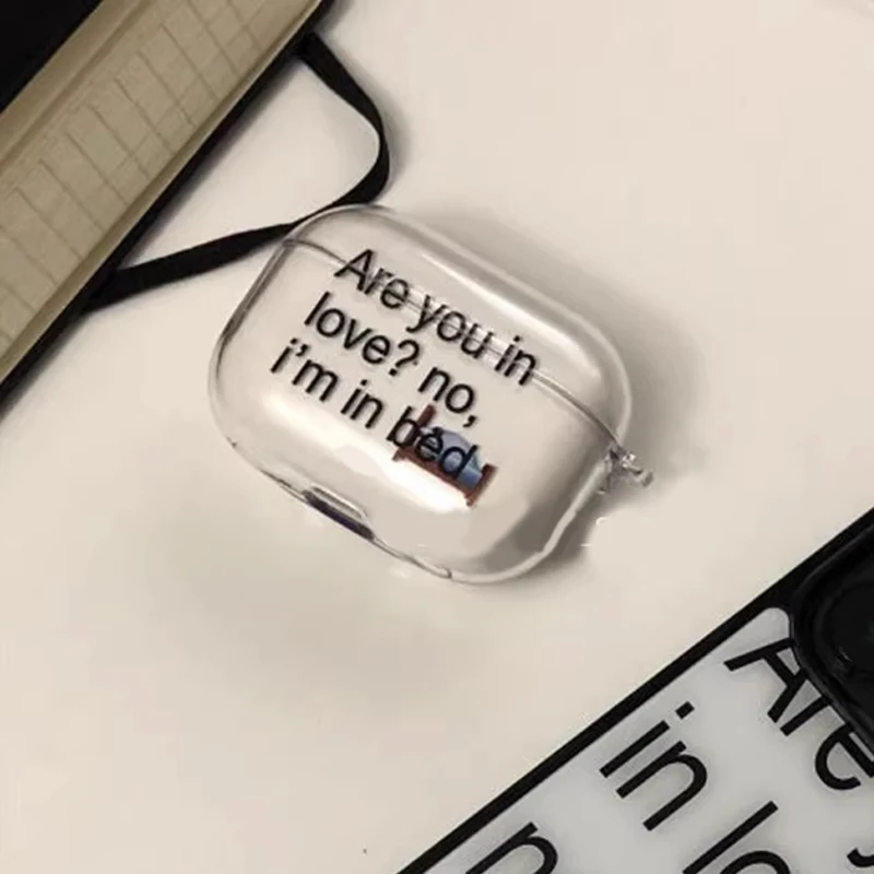 Creativity In Bed CSoft TPU Earphone Case For Airpods 1 2 3 4 Pro Pro2 Pro3 Shockproof with Hook Accessories Airpods Cover