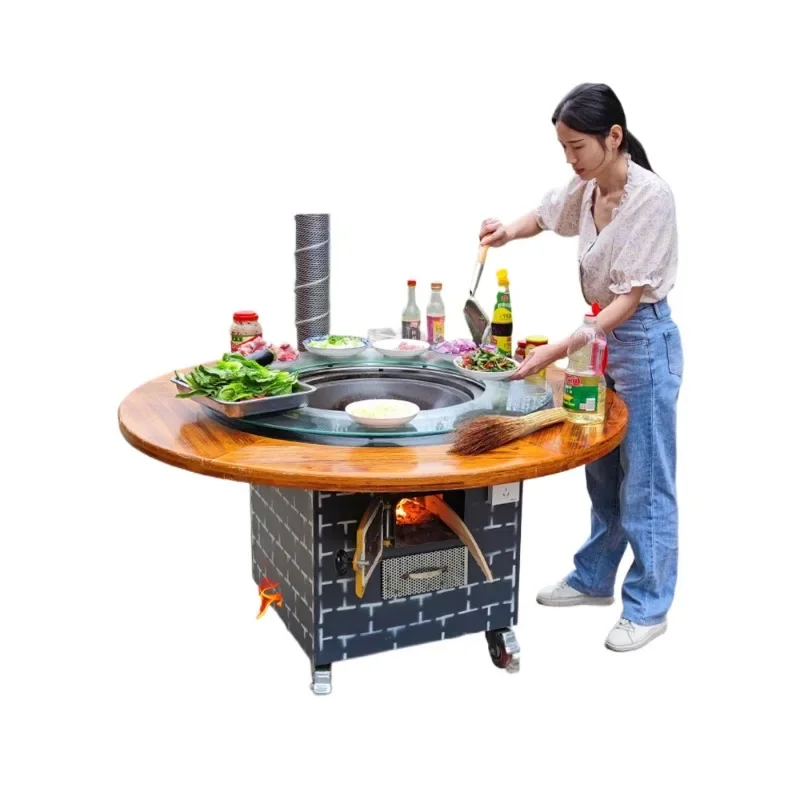 

Outdoor rural large iron pot firewood stove household firewood pot chicken special stove soil stove