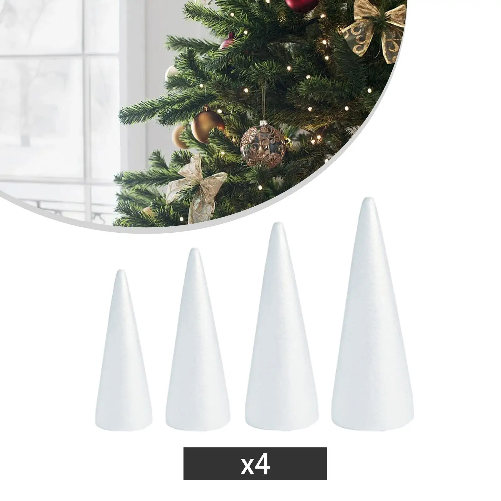 24 Pieces Foam Cones for Crafts for Children Kids Party Classroom Activities