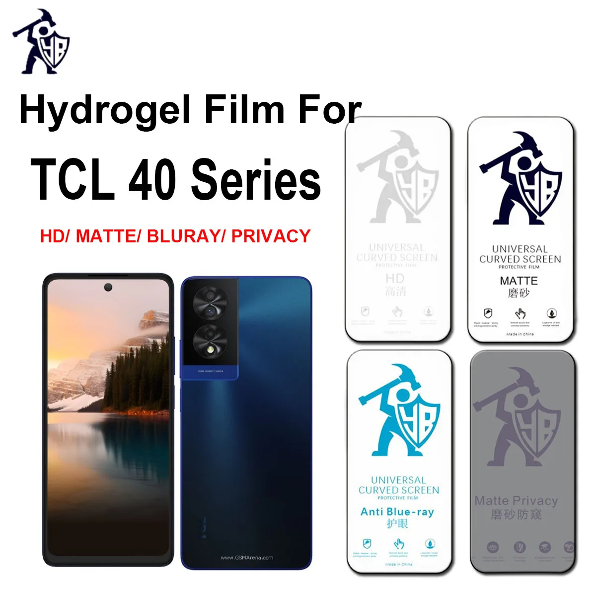 2pcs Matte Film For TCL 40 SE R HD Screen Protector For TCL 40 Nxtpaper 5G Anti Spy Privacy Protective Hydrogel Film Not Glass