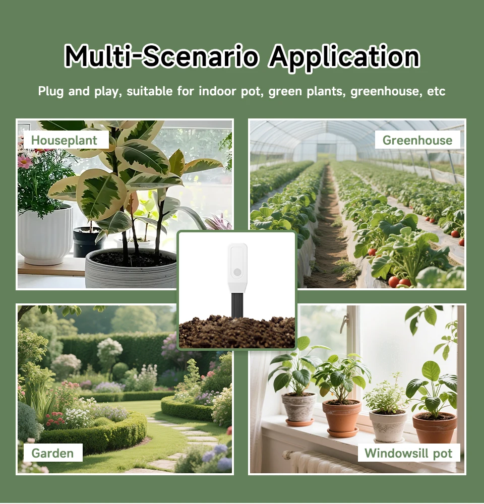 투야 토양 테스트 센서 Zigbee3.0 WiFi 블루투스 습도 온도 모니터 정원 식물 관개 자동 토양 감지기