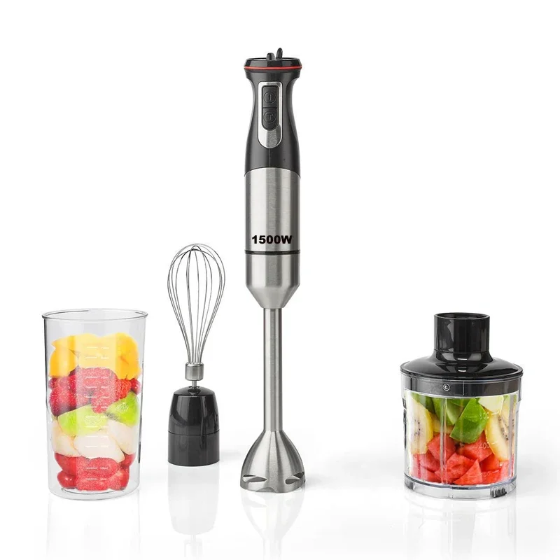 Blender Set Powerful Hand Mixer 1700W Multi-Purpose Immersion Blender Stepless Speed Hand Stick Blender