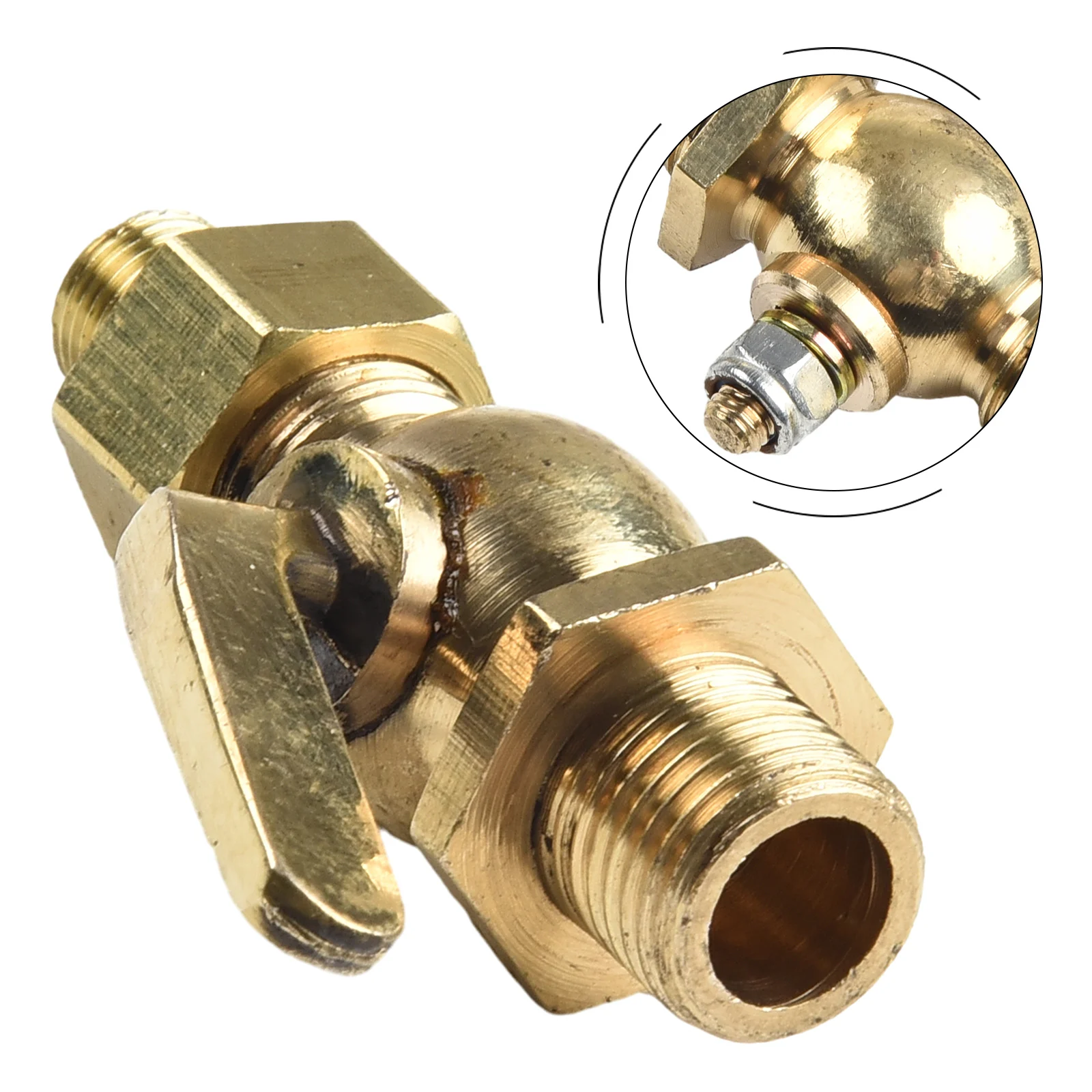 1pc Motorcycle G1/4 Copper Valve Brass Petcock 1/8inch-1/4inch Fuel Tap Suitable For Vintage Motorcycles