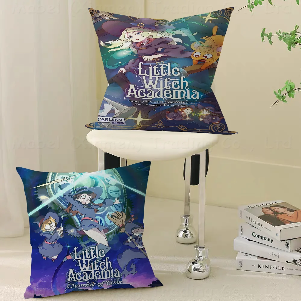 Anime Little Witch Academy Office Cushion Pillowcase Car Cushion Cover45X45CM Lumbar Pillowcase Sofa Pillowcover