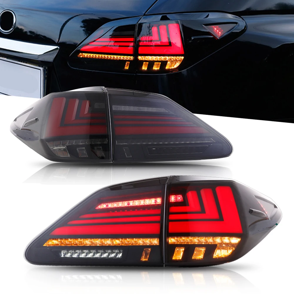 Smoked LED Tail Lights Assembly For Lexus RX350 RX450 2009-2015 IP67 Waterproof Plug And Play Rear Replacement Lamps