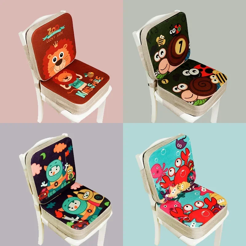 Portable Chrilren Increased Chair Pad Soft Baby Children Dining Cushion Adjustable Removable Chair Booster Cushion Pram ChairPad