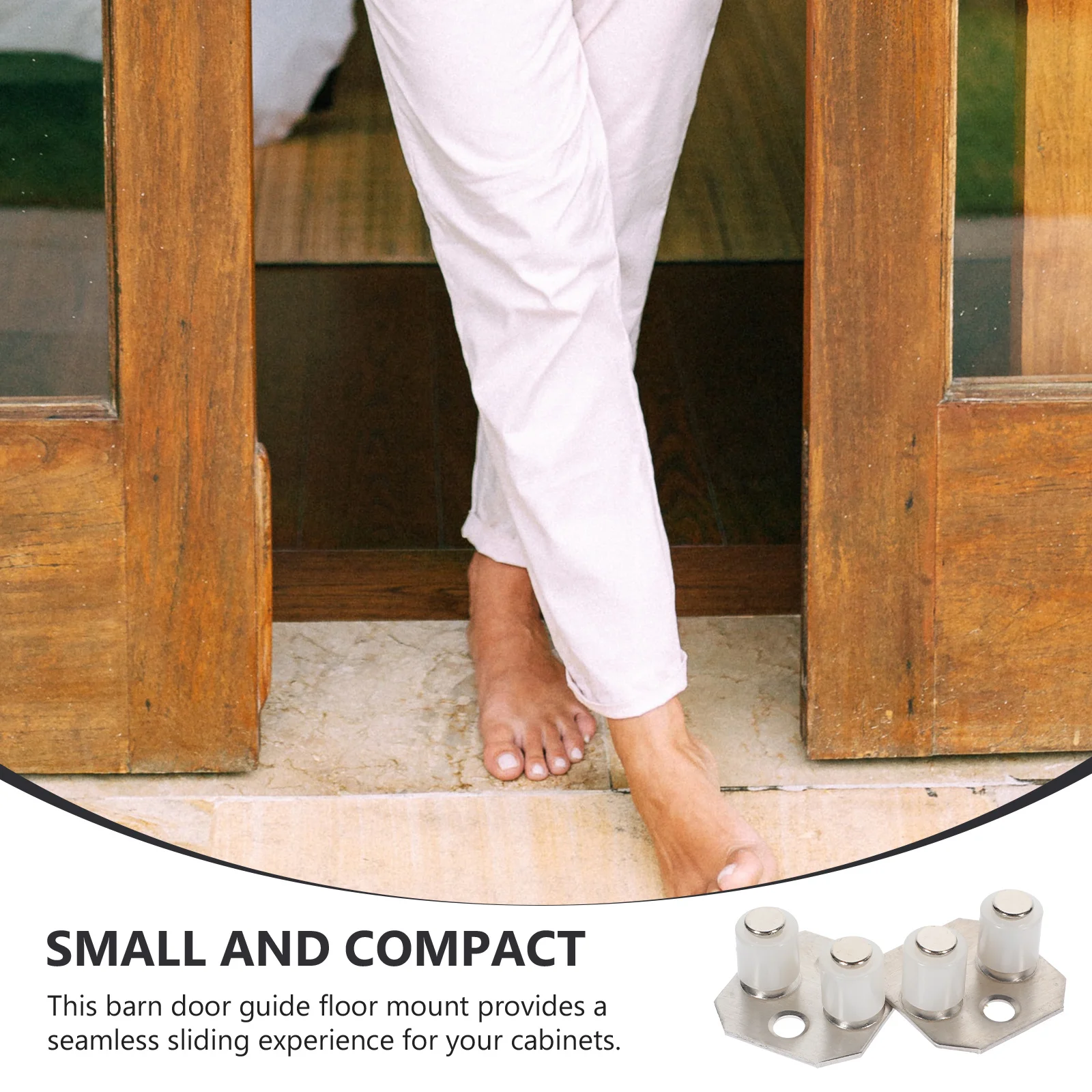 

2Pcs Barn Door Floor Bottom Guides Sliding Door Floor Guide Stop Stable Swing Stopper for Closet Bypass Pocket Doors