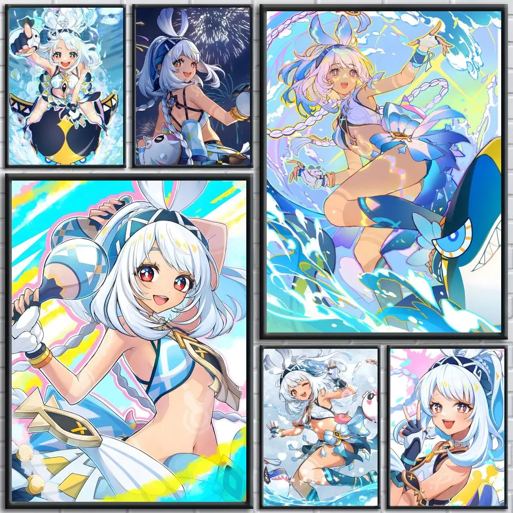 Video Game MUALANI G-Genshin Impact Poster Trendy And Easy-to-Apply Wall Art Stickers For Home Decor And Dorm Room Walls