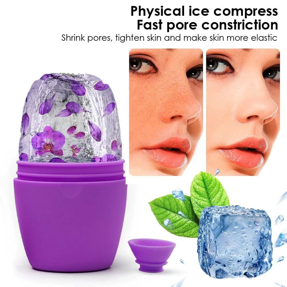 Roller Face Skincare Beauty Tool Facial Roller Silicone Ice Cube Massager Face Ice Roller Therapy for Muscle Redness Bruises Use
