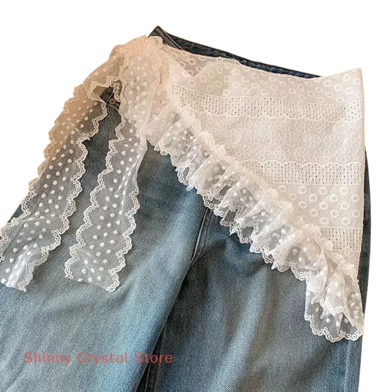 Korean Lace Headband Triangle Scarf Headscarf Western Style Mixed Overlapping Triangle Scarf Half Body Skirt Butt Curtain Female