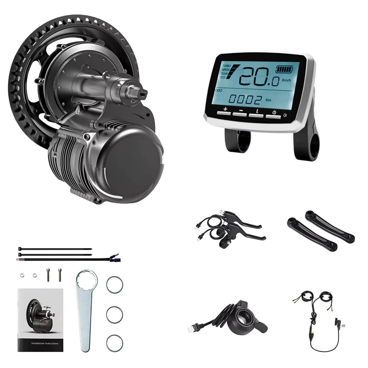 

Tongsheng TSDZ8 750 Watt 48V Mid Mount Motor Electric Bike Torque Sensor Conversion Kit for Bottom Bracket 68/73mm Bicycle