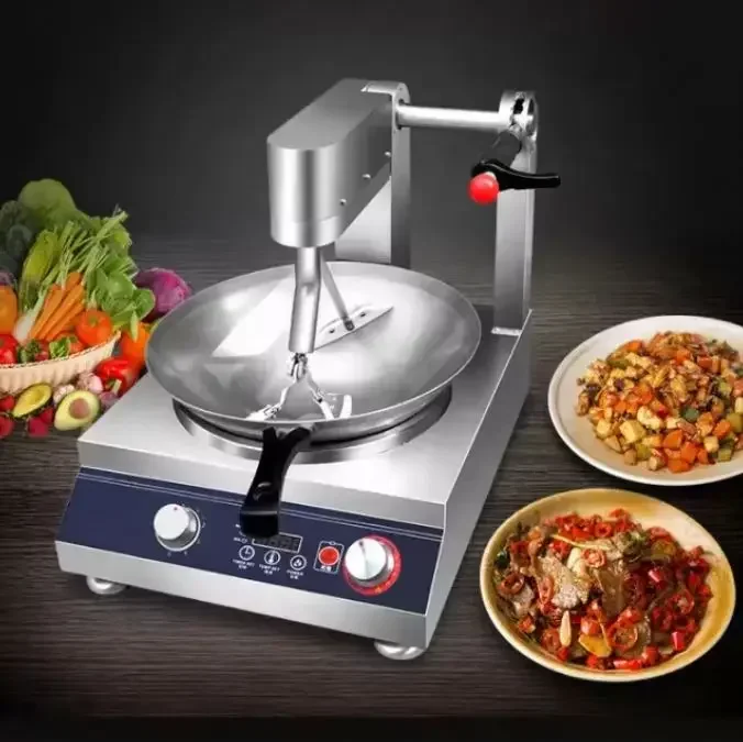 Automatic self-cooking rice pan gas fried rice machine