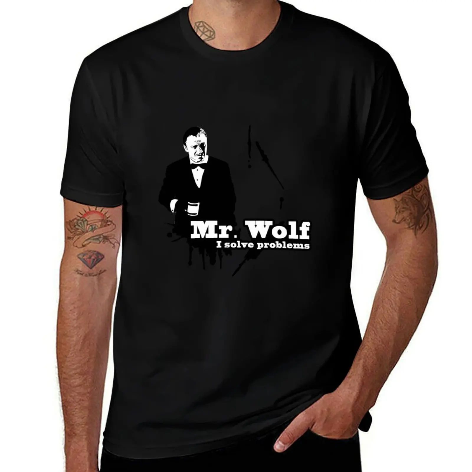 

Mr Wolf T-Shirt t shirts for man slim fit men t shirt cotton 100%